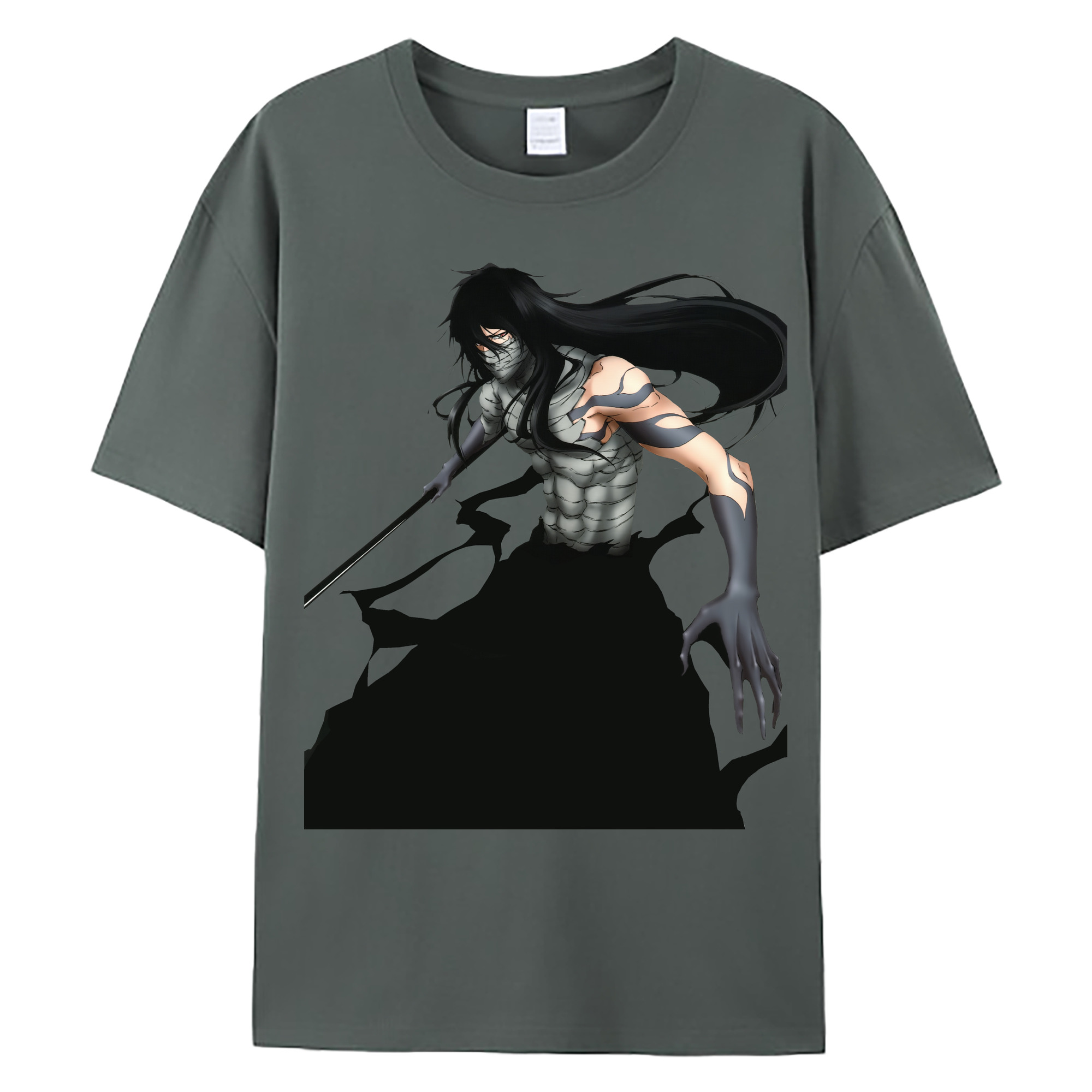 （画像用） ブリーチ 黒崎一護（くろさき いちご）BLEACH Kurosaki Ichigo 綿100％ メンズ半袖Tシャツ｜肌触りやわらか＆通気性
